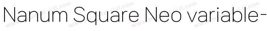 Nanum Square Neo variable字体转换